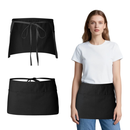 Ensemble de 2 Tabliers Noirs avec Poches - Makoto Nobu