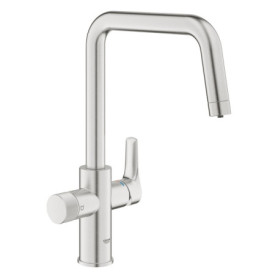 Robinet de Cuisine Filtrant GROHE Blue Pure Eurosmart 3 Voies SuperSteel