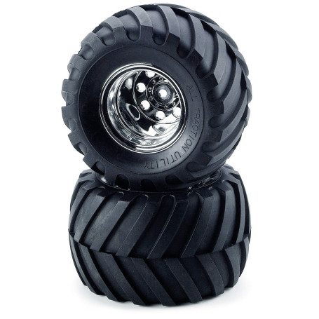 Pneus et Jantes Tamiya pour Wild Willy - Ensemble Avant Gauche/Droite