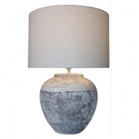 Lampe de bureau DKD Home Decor Toile Céramique Gris (42 x 42 x 60 cm) 209,99 €