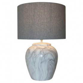 Lampe de bureau DKD Home Decor Toile Céramique Gris Blanc (38 x 38 x 58 cm) 183,99 €