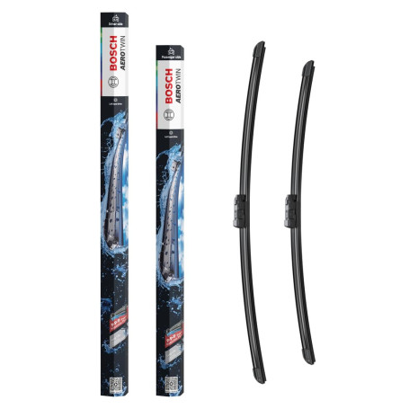 Bosch Aerotwin eA 244 S - Jeu de 2 Balais d'Essuie-Glaces Avant avec Adaptateurs