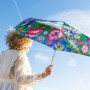 Parapluie Pliant Fleurs d'Eau Pylones - Compact et Pratique