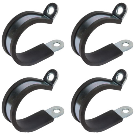 Colliers de Serrage Métalliques avec Insert Caoutchouc - 4 pièces