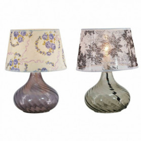 Lampe de bureau DKD Home Decor Verre Polyester Fleurs (25 x 25 x 32 cm) (2 pcs) 113,99 €