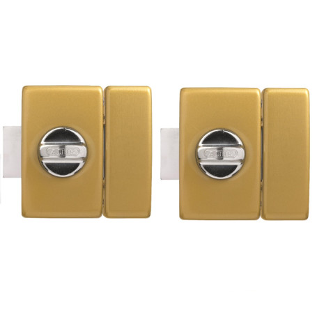 Verrou de Porte ABUS VD6 Twins à Bouton - Sécurité Renforcée en Bronze