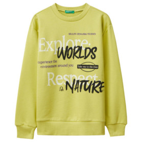 Pull Enfant United Colors of Benetton Vert à Imprimé Doux