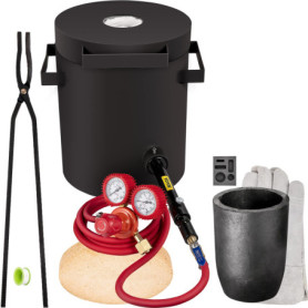 Four de Fusion à Gaz VEVOR 76,8 kW avec Creuset Graphite 4 kg