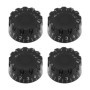 ECSiNG Lot de 4 Boutons de Vitesse Crantés pour Guitare - Contrôle Volume et Tonalité Noir