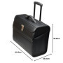 Valise de Pilote Alassio Mondo en Cuir Synthétique Noir - 46x38x22 cm