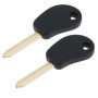 Lot de 2 Boîtiers Vides pour Clés Manuelles Citroën Saxo 1998-2004 - Noir