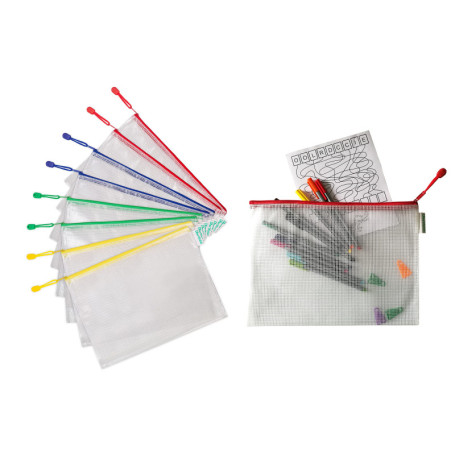 Lot de 12 Chemises A4 avec Fermeture Éclair en PVC - Djois