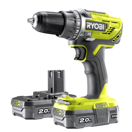 Perceuse Visseuse RYOBI 18V ONE+ avec 2 Batteries et Chargeur - Compacte et Polyvalente