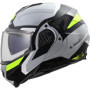 Casque Moto Modulable LS2 ADVANT II Triple Light Grey H-V Yellow - XXL