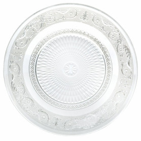 Lot de 3 assiettes de service en verre transparent Ø 33 cm - Villa d'Este Home Tivoli
