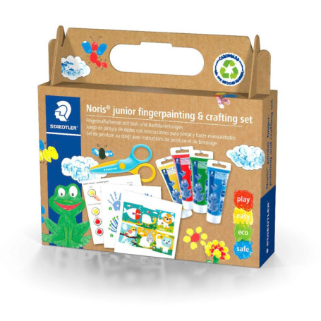 Kit de Peinture au Doigt Noris Junior de Staedtler - 6 Pièces avec Livre d'Activités