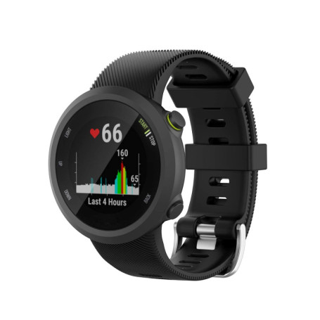 Bracelet en Silicone Noir pour Garmin Forerunner 45/45S - Remplacement Pratique