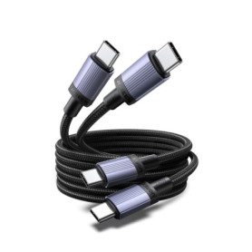 UGREEN Câble USB C vers USB C 240W Charge Rapide Nylon Tressé - Lot de 2