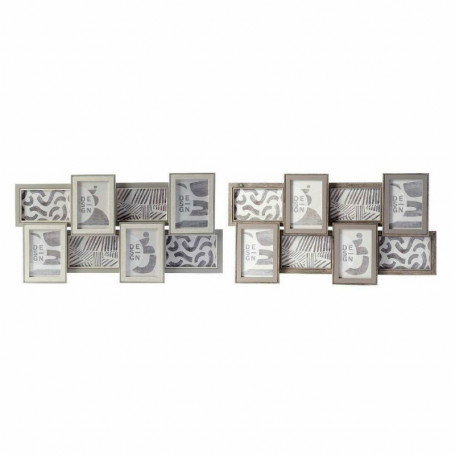 Cadre photo DKD Home Decor S3024164 Verre Gris Marron Aluminium Bois MDF Urbaine 74,99 €