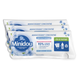 Adoucissant Minidou Vent de Fraîcheur - Lot de 3 Berlingots 600mL