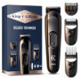 Tondeuse à Barbe Sans Fil King C. Gillette avec 5 Sabots et Accessoires