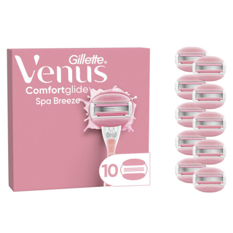 Gillette Venus ComfortGlide Breeze - 10 Recharges de Lames Parfumées pour Femme