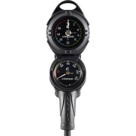 Console de Plongée Cressi PD2 avec Manomètre et Profondimètre Noir