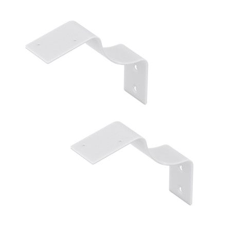 Support d'Étagère Murale Rico - Paire en Acier Blanc Tendance