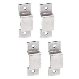 Gâche Alberts Zinguée 4 pièces - 15 x 7 mm - Finition Gris