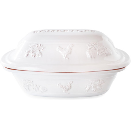Cocotte Römertopf RUSTICO 5L pour 6 personnes - Céramique blanche
