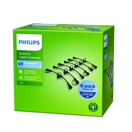Pack de 6 Connecteurs Basse Tension Philips GardenLink pour Éclairage Extérieur