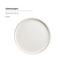 Service d'assiettes Sita pour 6 personnes en porcelaine blanche avec bord doré