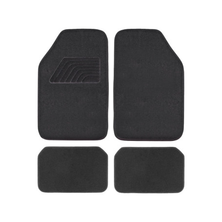 Lot de 4 Tapis de Voiture Universels en Moquette Antidérapants