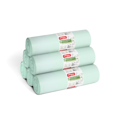 Housses Compostables 120L pour Bac Roulant - Carton de 200 - Alfapac
