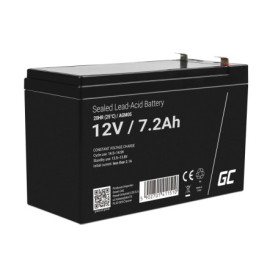Batterie AGM Green Cell 12V 7,2Ah - Remplacement Plomb-Acide pour UPS et Alimentation de Secours