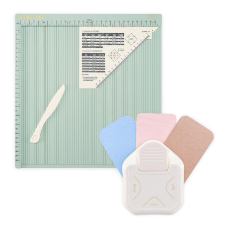 Kit Scrapbooking Vaessen Creative avec Plaque de Rainurage et Perforatrice 3-en-1