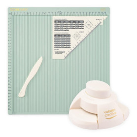 Kit Scrapbooking Vaessen Creative avec Plaque de Rainurage et Perforatrice 2-en-1