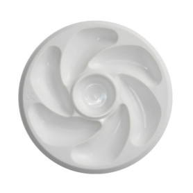 Lot de 4 Assiettes à Huîtres en Plastique - Service Pratique