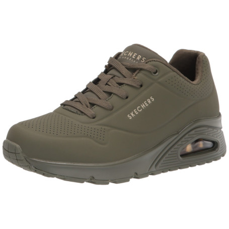 Baskets Skechers Femme Uno Stand On Air - Olive Durabuck, Confort et Style