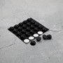 Tampons en Silicone Antidérapants eMagTech - 25pcs Noir 19x10mm pour Meubles