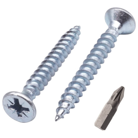 Lot de 600 vis à bois SKIR'CO en acier zingué Pozidriv 5,0 x 35 mm