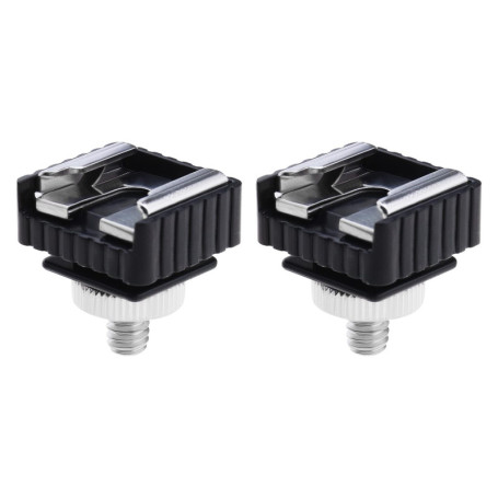 Adaptateur de Montage Sabot Flash 2pcs avec Vis Trépied 1/4" - The Lord of the Tools