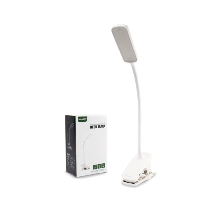 Lampe de Bureau à Pince SOLMIRA avec Bras Flexible et 12 LED Dimmables