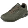 Baskets Skechers Uno Stand on Air pour Homme - Olive Durabuck Mesh - Taille 44 EU