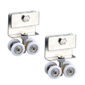 Roulette de Porte Coulissante en Métal pour Douche - 2 Pièces