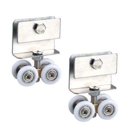 Roulette de Porte Coulissante en Métal pour Douche - 2 Pièces