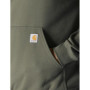Sweat à capuche Carhartt homme olive avec logo sur la manche