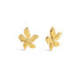Boucles d'oreilles Jasmine en acier inoxydable plaqué or 18 kt
