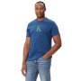 T-Shirt Homme Calvin Klein Monogram en Coton Bleu Jean - Manches Courtes XXL
