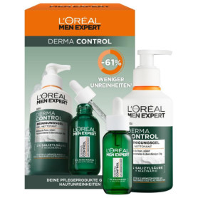 L'Oréal Men Expert Kit Soin Anti-Boutons pour Homme - Gel Nettoyant et Sérum